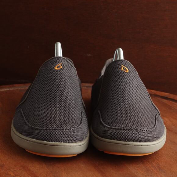 OluKai Shoes Mens SZ 9 Gray Nohea Mesh Slip On Convertible Loafer Casual Comfort - Picture 3 of 13